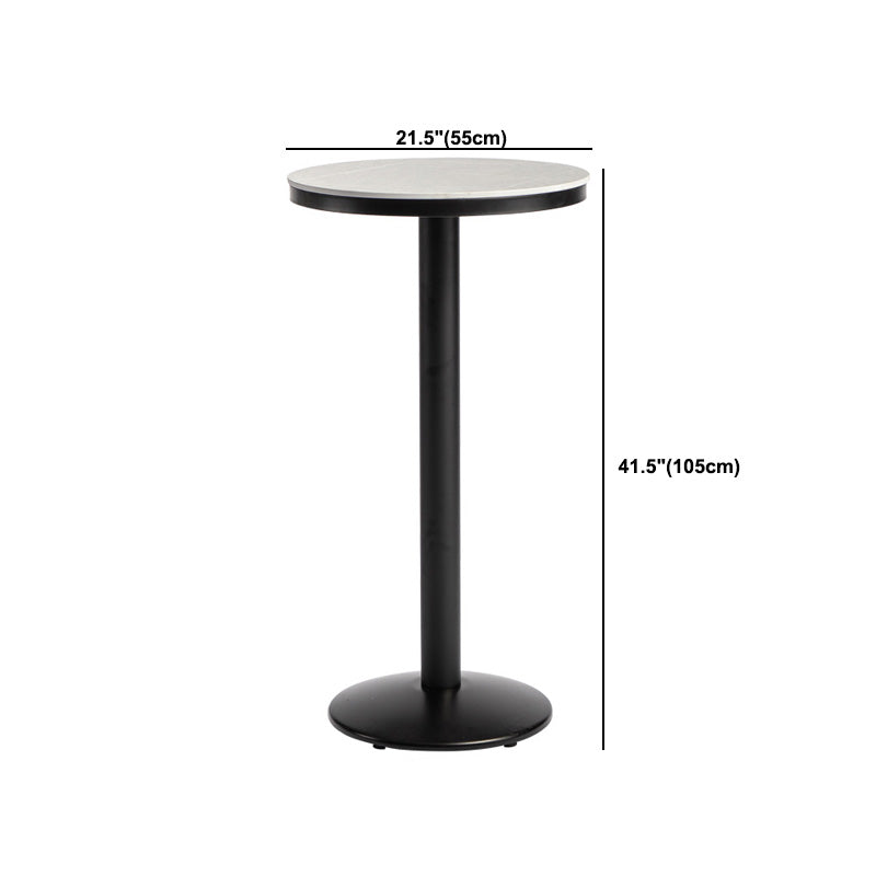 Mesa de barra superior de piedra gris de estilo industrial Juego de mesa 1/2/3 piezas de mostrador con taburetes altos