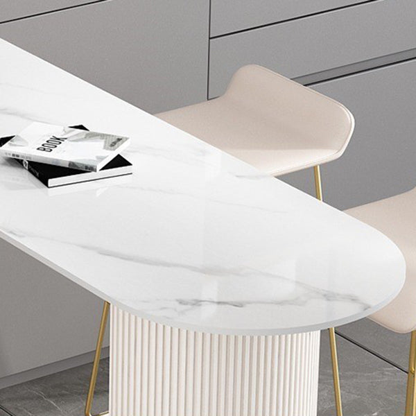 Modern 1/2/5 Pieces Bar Table Stone Counter Table with High Stools for Dining Room Clearhalo 'Bar Furniture' 'furn' 'furn_home_bar_bar_sets' 'Furniture' 'Home Bars & Bar Sets' 'home_bar_bar_sets' 'Kitchen & Dining Furniture' 5528308