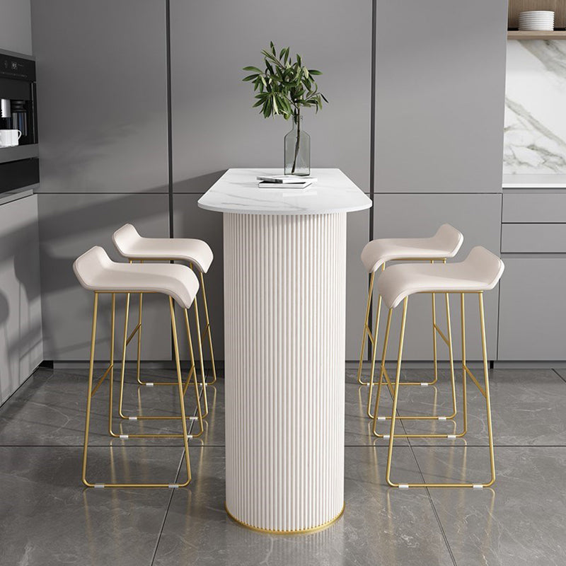 Modern 1/2/5 Pieces Bar Table Stone Counter Table with High Stools for Dining Room Clearhalo 'Bar Furniture' 'furn' 'furn_home_bar_bar_sets' 'Furniture' 'Home Bars & Bar Sets' 'home_bar_bar_sets' 'Kitchen & Dining Furniture' 5528310