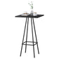 Modern 1/3/4 Pieces Bar Table Set Square Iron Counter Table with High Stools for Kitchen Black 24"L x 24"W Clearhalo 'Bar Furniture' 'furn' 'furn_home_bar_bar_sets' 'Furniture' 'Home Bars & Bar Sets' 'home_bar_bar_sets' 'Kitchen & Dining Furniture' 5528358