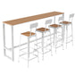 Rectangle Footrest Pub Dining Set 1/4/5 Pieces Outdoor Industrial Bar Pub Table Set 5 Pieces: Table, 4 Stools Clearhalo 'Bar Furniture' 'furn' 'furn_home_bar_bar_sets' 'Furniture' 'Home Bars & Bar Sets' 'home_bar_bar_sets' 'Kitchen & Dining Furniture' 5528437