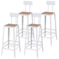 Rectangle Footrest Pub Dining Set 1/4/5 Pieces Outdoor Industrial Bar Pub Table Set Wood 30"H Stools (Set of 4) Clearhalo 'Bar Furniture' 'furn' 'furn_home_bar_bar_sets' 'Furniture' 'Home Bars & Bar Sets' 'home_bar_bar_sets' 'Kitchen & Dining Furniture' 5528439