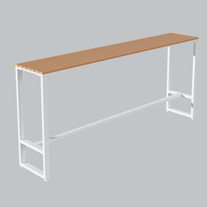 Rectangle Footrest Pub Dining Set 1/4/5 Pieces Outdoor Industrial Bar Pub Table Set Clearhalo 'Bar Furniture' 'furn' 'furn_home_bar_bar_sets' 'Furniture' 'Home Bars & Bar Sets' 'home_bar_bar_sets' 'Kitchen & Dining Furniture' 5528450