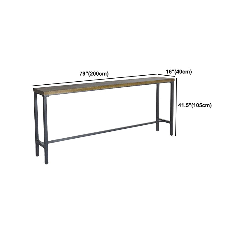 Ensemble de Table de Bar industriel 1/6/11 pièces, Table de comptoir rectangulaire en bois de pin avec tabourets hauts