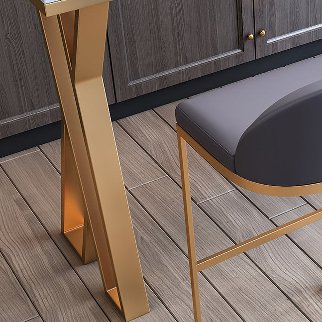 Set di banconi interni rettangolo 1/3/5/7 pezzi set da pranzo in pietra bianca