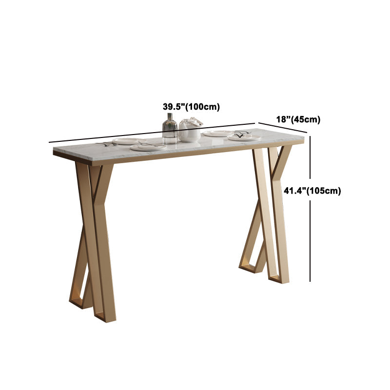 Set di banconi interni rettangolo 1/3/5/7 pezzi set da pranzo in pietra bianca
