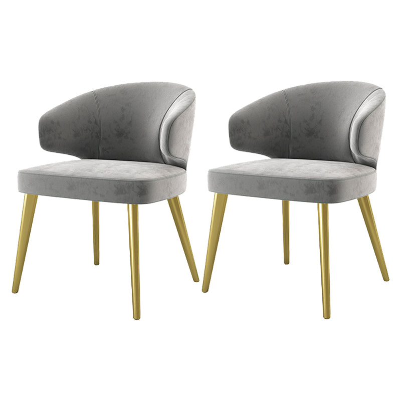 Modern Rectangle Dining Set 1/2/5 Pieces Stone Top Indoor Dinette Set with Gold Base 2 Grey Chairs Clearhalo 'Dining Room Sets' 'Dining Tables & Seating' 'dining_room_set' 'furn' 'furn_dining_room_set' 'Furniture' 'Kitchen & Dining Furniture' 5528555