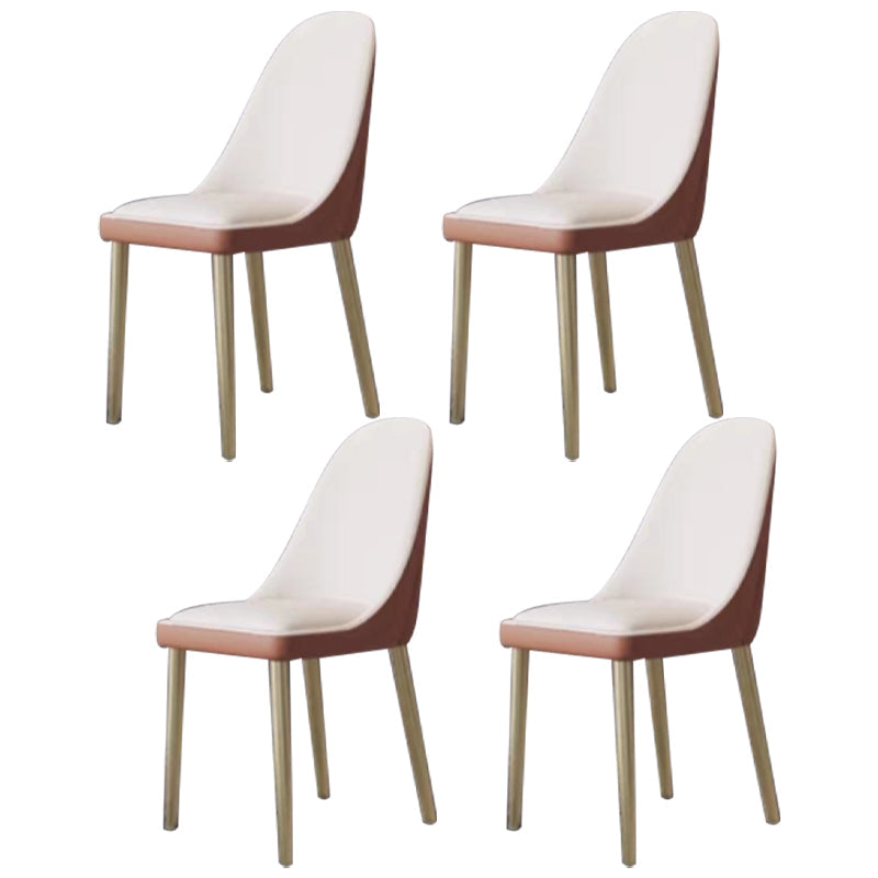 Luxurious Sintered Stone Top Dining Set Rectangle 1/4/5/7 Pieces Dinette Table Set 4 White Chairs Clearhalo 'Dining Room Sets' 'Dining Tables & Seating' 'dining_room_set' 'furn' 'furn_dining_room_set' 'Furniture' 'Kitchen & Dining Furniture' 5528570