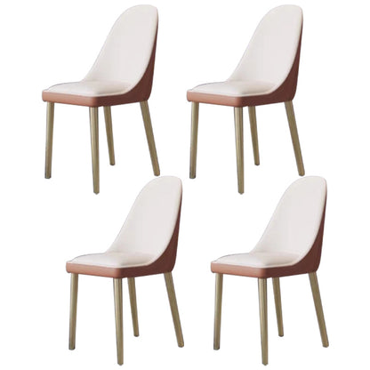 Luxurious Sintered Stone Top Dining Set Rectangle 1/4/5/7 Pieces Dinette Table Set 4 White Chairs Clearhalo 'Dining Room Sets' 'Dining Tables & Seating' 'dining_room_set' 'furn' 'furn_dining_room_set' 'Furniture' 'Kitchen & Dining Furniture' 5528570
