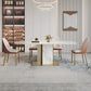 Luxurious Sintered Stone Top Dining Set Rectangle 1/4/5/7 Pieces Dinette Table Set Clearhalo 'Dining Room Sets' 'Dining Tables & Seating' 'dining_room_set' 'furn' 'furn_dining_room_set' 'Furniture' 'Kitchen & Dining Furniture' 5528572