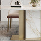Luxurious Sintered Stone Top Dining Set Rectangle 1/4/5/7 Pieces Dinette Table Set Clearhalo 'Dining Room Sets' 'Dining Tables & Seating' 'dining_room_set' 'furn' 'furn_dining_room_set' 'Furniture' 'Kitchen & Dining Furniture' 5528577