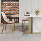 Luxurious Sintered Stone Top Dining Set Rectangle 1/4/5/7 Pieces Dinette Table Set Clearhalo 'Dining Room Sets' 'Dining Tables & Seating' 'dining_room_set' 'furn' 'furn_dining_room_set' 'Furniture' 'Kitchen & Dining Furniture' 5528578