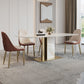 Luxurious Sintered Stone Top Dining Set Rectangle 1/4/5/7 Pieces Dinette Table Set Clearhalo 'Dining Room Sets' 'Dining Tables & Seating' 'dining_room_set' 'furn' 'furn_dining_room_set' 'Furniture' 'Kitchen & Dining Furniture' 5528582