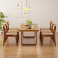 Modern 1/4/5/7 Pieces Dining Set Rectangle Pine Wood Dining Table for Kitchen