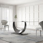 Designer Style Sintered Stone Top Dining Set Rectangle 1/2/3/4/5/7 Pieces Dining Table Set 3 Pieces: Table, 2 Chairs Clearhalo 'Dining Room Sets' 'Dining Tables & Seating' 'dining_room_set' 'furn' 'furn_dining_room_set' 'Furniture' 'Kitchen & Dining Furniture' 5528674