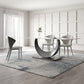 Designer Style Sintered Stone Top Dining Set Rectangle 1/2/3/4/5/7 Pieces Dining Table Set 4 Pieces: Table, 3 Chairs Clearhalo 'Dining Room Sets' 'Dining Tables & Seating' 'dining_room_set' 'furn' 'furn_dining_room_set' 'Furniture' 'Kitchen & Dining Furniture' 5528675
