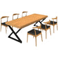 Juego industrial de comedor 1/2/7 piezas de comedor de madera sólida