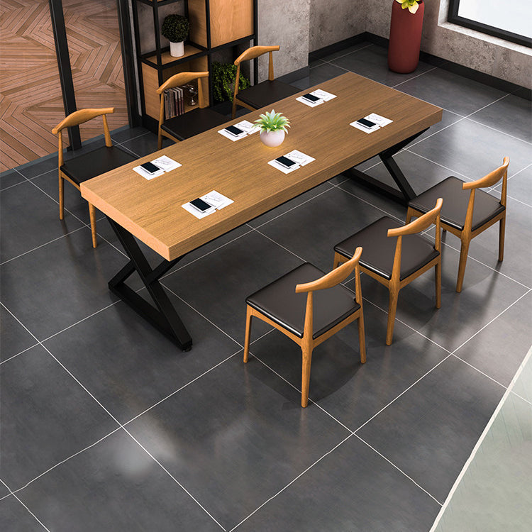 Juego industrial de comedor 1/2/7 piezas de comedor de madera sólida