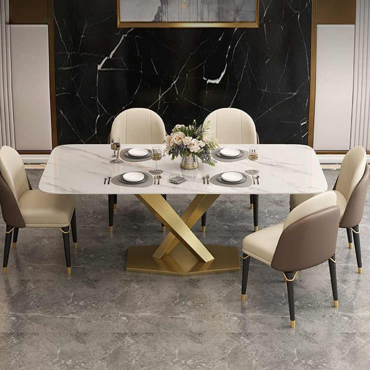 Set da pranzo moderno in pietra sinterizzata Set da pranzo da 1/2/5/6/7 pezzi per uso domestico