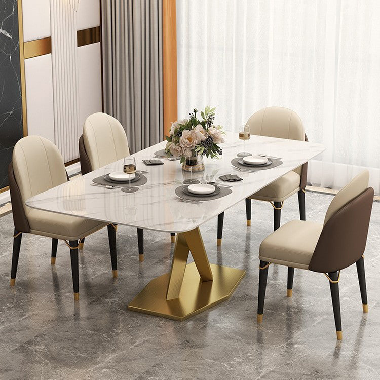 Set da pranzo moderno in pietra sinterizzata Set da pranzo da 1/2/5/6/7 pezzi per uso domestico