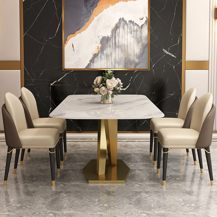 Set da pranzo moderno in pietra sinterizzata Set da pranzo da 1/2/5/6/7 pezzi per uso domestico