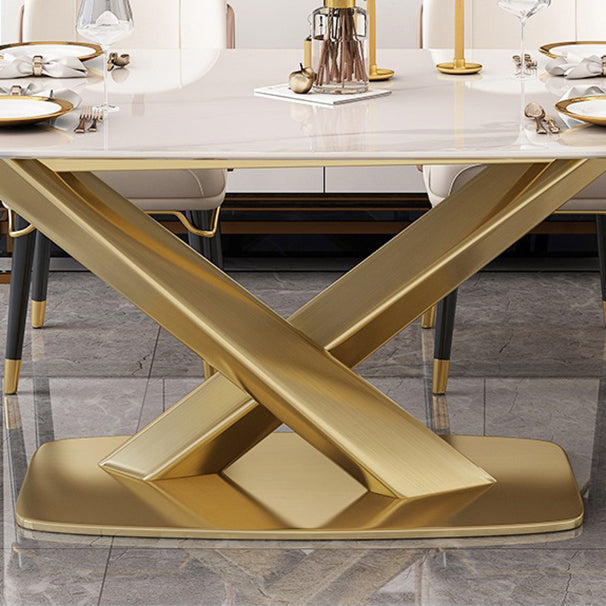 Set da pranzo moderno in pietra sinterizzata Set da pranzo da 1/2/5/6/7 pezzi per uso domestico