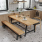 Modern 1/4/5 Pieces Dining Set Rectangle Pine Wood Dining Table for Kitchen Dining Room Clearhalo 'Dining Room Sets' 'Dining Tables & Seating' 'dining_room_set' 'furn' 'furn_dining_room_set' 'Furniture' 'Kitchen & Dining Furniture' 5528752