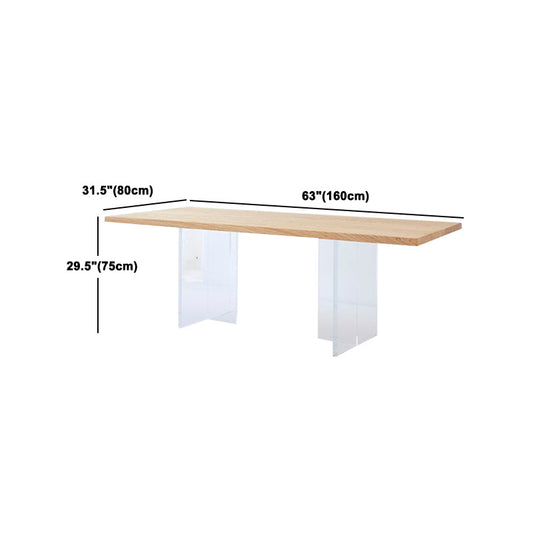 Moderno 1/5 pezzi set da pranzo tavolo da pranzo in legno di pino rettangolo per soggiorno da cucina