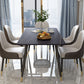 Modern 1/2/5/6/7 Pieces Dining Set Stone Top Dining Furniture Set 6 Pieces: Table, 5 Chairs Clearhalo 'Dining Room Sets' 'Dining Tables & Seating' 'dining_room_set' 'furn' 'furn_dining_room_set' 'Furniture' 'Kitchen & Dining Furniture' 5528786