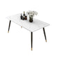 Modern 1/2/5/6/7 Pieces Dining Set Stone Top Dining Furniture Set White 70.9"L x 35.4"W Clearhalo 'Dining Room Sets' 'Dining Tables & Seating' 'dining_room_set' 'furn' 'furn_dining_room_set' 'Furniture' 'Kitchen & Dining Furniture' 5528787