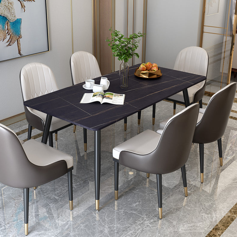 Modern 1/2/5/6/7 Pieces Dining Set Stone Top Dining Furniture Set Clearhalo 'Dining Room Sets' 'Dining Tables & Seating' 'dining_room_set' 'furn' 'furn_dining_room_set' 'Furniture' 'Kitchen & Dining Furniture' 5528803