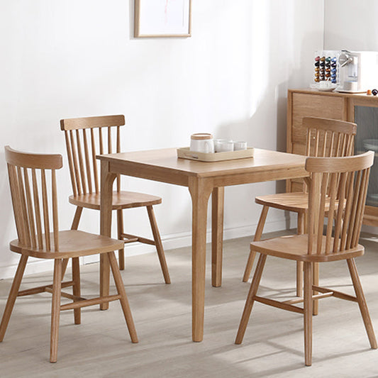 Industrial Style 4 Legs Furniture Solid Wood Square Dining Table for Dining Room 23.6"L x 23.6"W x 29.5"H Without Chairs