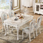 Traditional Luxury Dining Table Rectangle White Dining Table with Wooden Base 51.2"L x 31.5"W x 29.5"H Without Chairs Clearhalo 'Dining Tables & Seating' 'Dining Tables' 'dining_table' 'furn' 'furn_dining_table' 'Furniture' 'Kitchen & Dining Furniture' 5528832