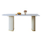 Sintered Stone Dining Table Traditional Luxury White Table for Kitchen