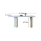 Sintered Stone Dining Table Traditional Luxury White Table for Kitchen