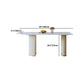 Sintered Stone Dining Table Traditional Luxury White Table for Kitchen