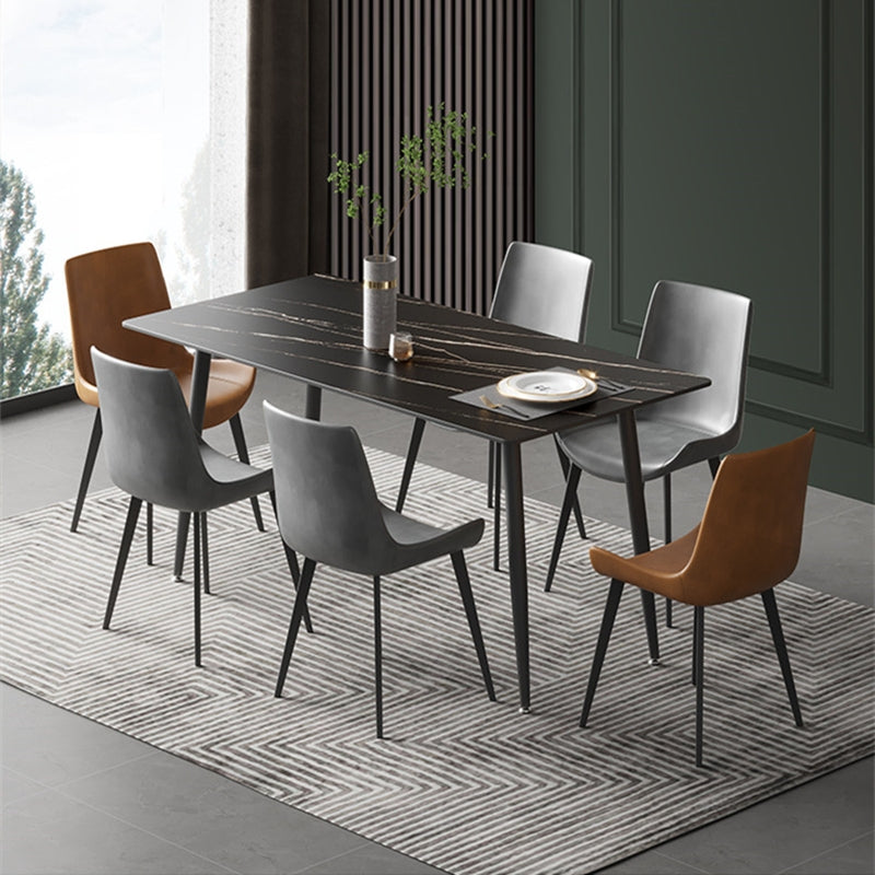 Sintered Stone Industrial Kitchen Desk Rectangle Dining Room Table