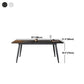 Sintered Stone Industrial Kitchen Desk Rectangle Dining Room Table