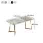 Metal Traditional Luxury Rectangle Dining Table with Sled Sintered Stone Table for Home Clearhalo 'Dining Tables & Seating' 'Dining Tables' 'dining_table' 'furn' 'furn_dining_table' 'Furniture' 'Kitchen & Dining Furniture' 5528991