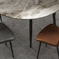 Round Sintered Stone Dining Table Modern Extendable Furniture  with 4 Legs in Matte Finish