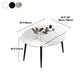 Round Sintered Stone Dining Table Modern Extendable Furniture  with 4 Legs in Matte Finish
