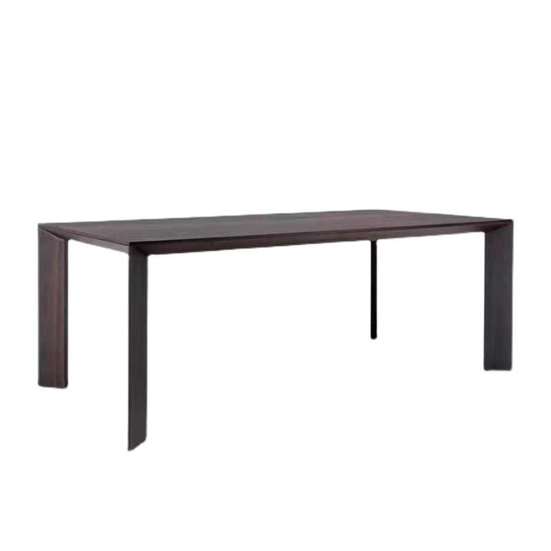 Modern Rectangle Dining Site Table Black Solid Wood 4 Legs Dining Table Without Chairs Clearhalo 'Dining Tables & Seating' 'Dining Tables' 'dining_table' 'furn' 'furn_dining_table' 'Furniture' 'Kitchen & Dining Furniture' 5529053