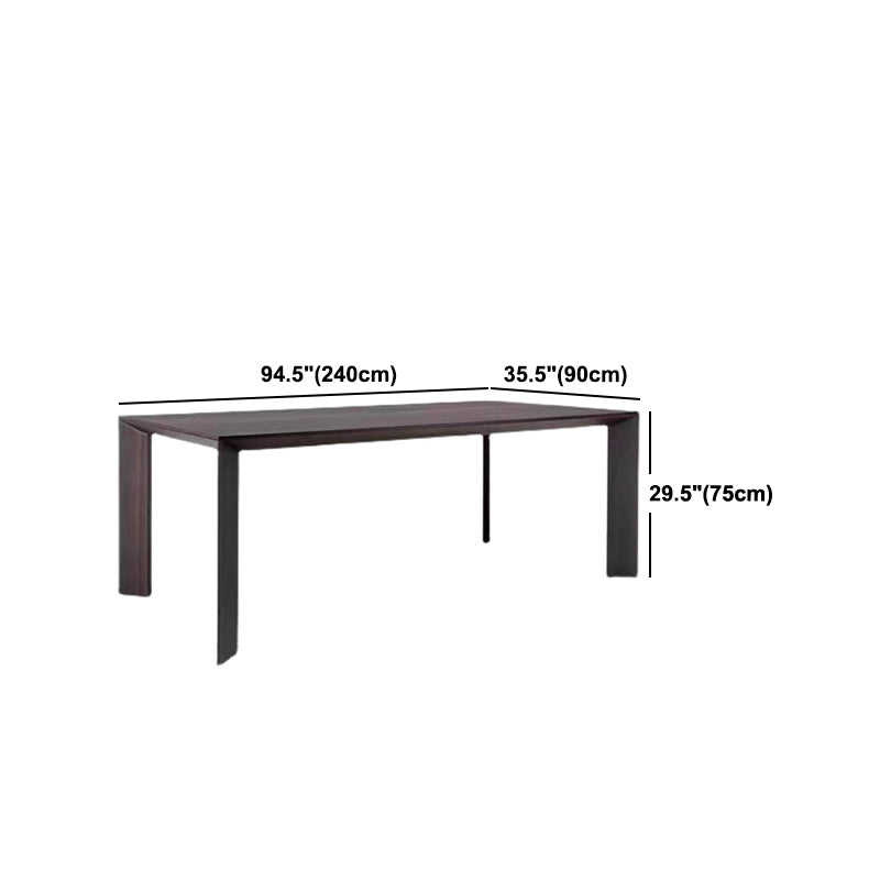 Modern Rectangle Dining Site Table Black Solid Wood 4 Legs Dining Table Clearhalo 'Dining Tables & Seating' 'Dining Tables' 'dining_table' 'furn' 'furn_dining_table' 'Furniture' 'Kitchen & Dining Furniture' 5529064