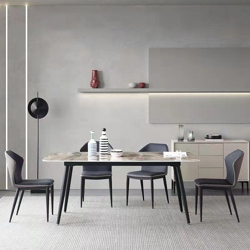 Rechteck 4 Beine Esstisch Industrie gesinterte Stein Küchentisch