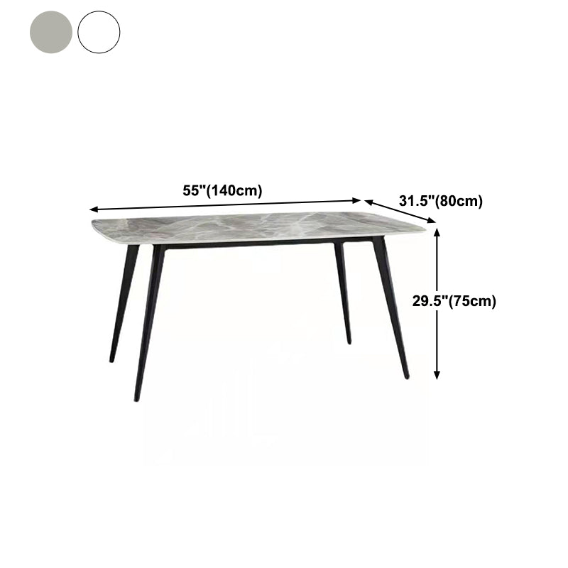 Rechteck 4 Beine Esstisch Industrie gesinterte Stein Küchentisch