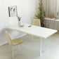 Wood Top Dining Table Double Pedestal Table for Home Kitchen Dinner