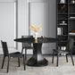 Convertible Dining Table Round Stone Dining Table with Pedestal