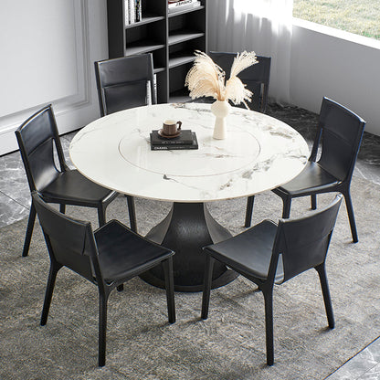 Convertible Dining Table Round Stone Dining Table with Pedestal