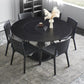 Convertible Dining Table Round Stone Dining Table with Pedestal