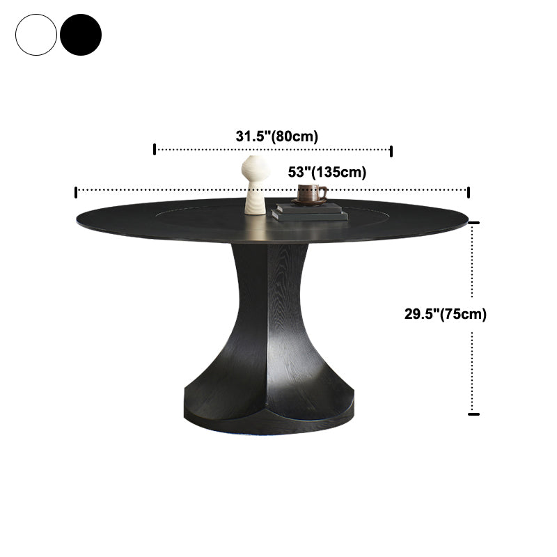 Convertible Dining Table Round Stone Dining Table with Pedestal